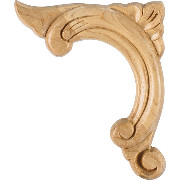 Hardware Resources 3-3/4 Wx3/8Dx4-1/2H Left Corner Cherry Acanthus Applique APL-12-L-CH - main